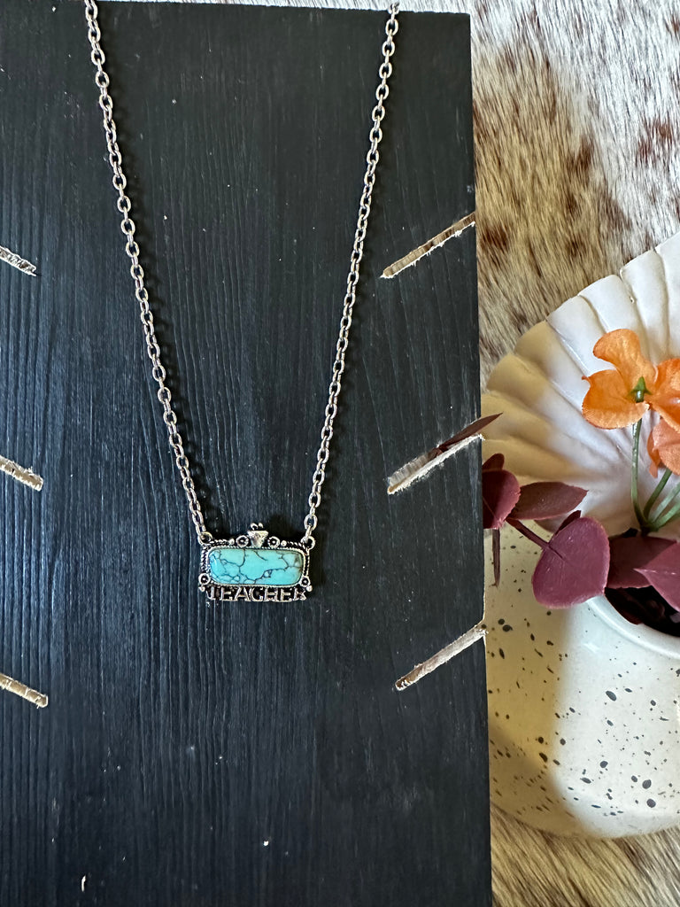 Teacher Pendant Necklace