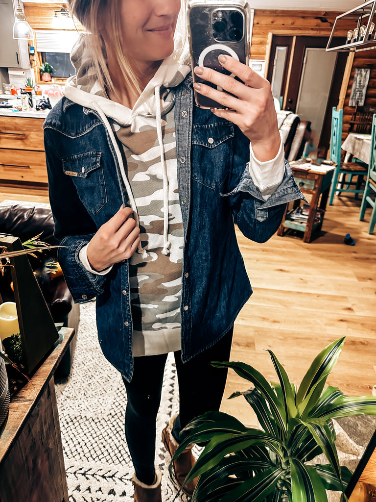 Jess Camo Hooded Sweatshirt