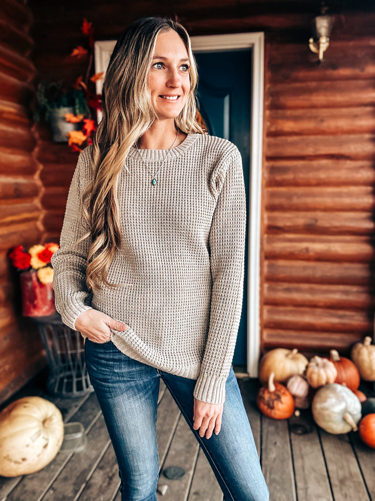Waffle Knit Sweater