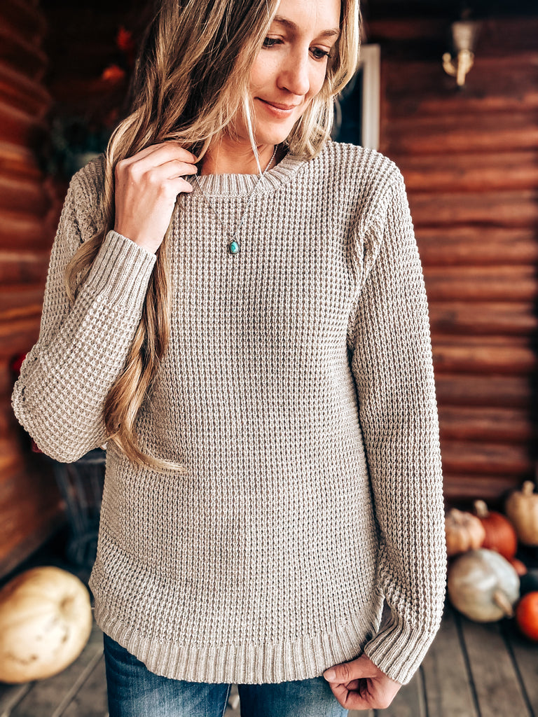 Waffle Knit Sweater