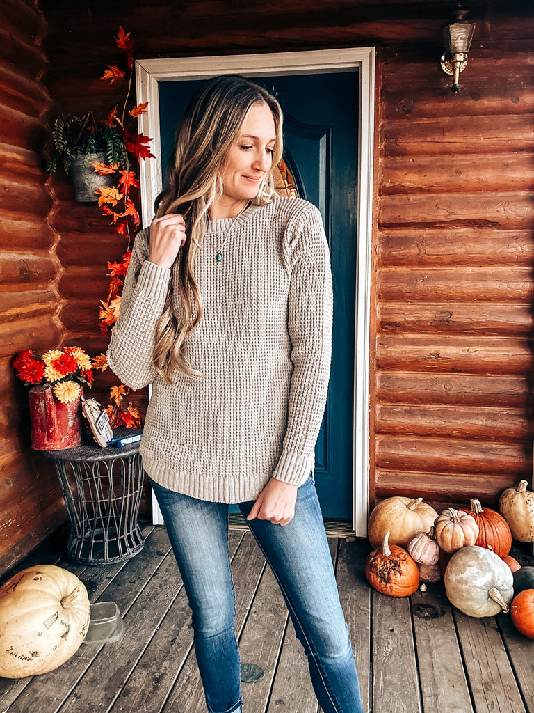 Waffle Knit Sweater
