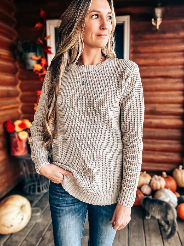 Waffle Knit Sweater