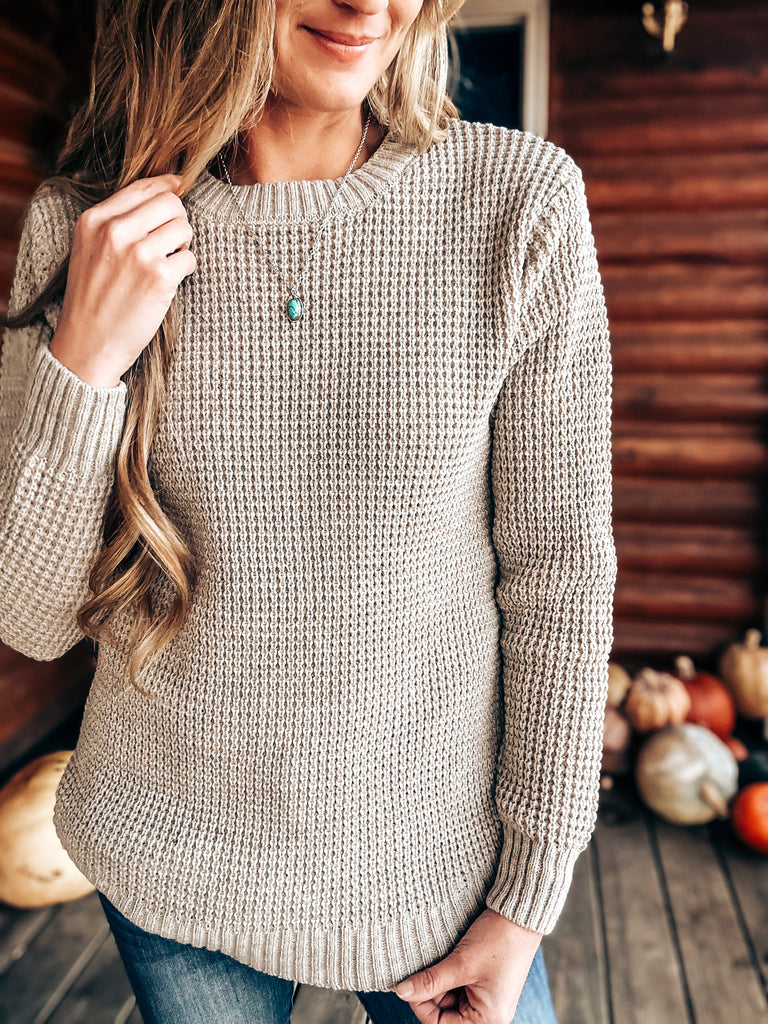 Waffle Knit Sweater