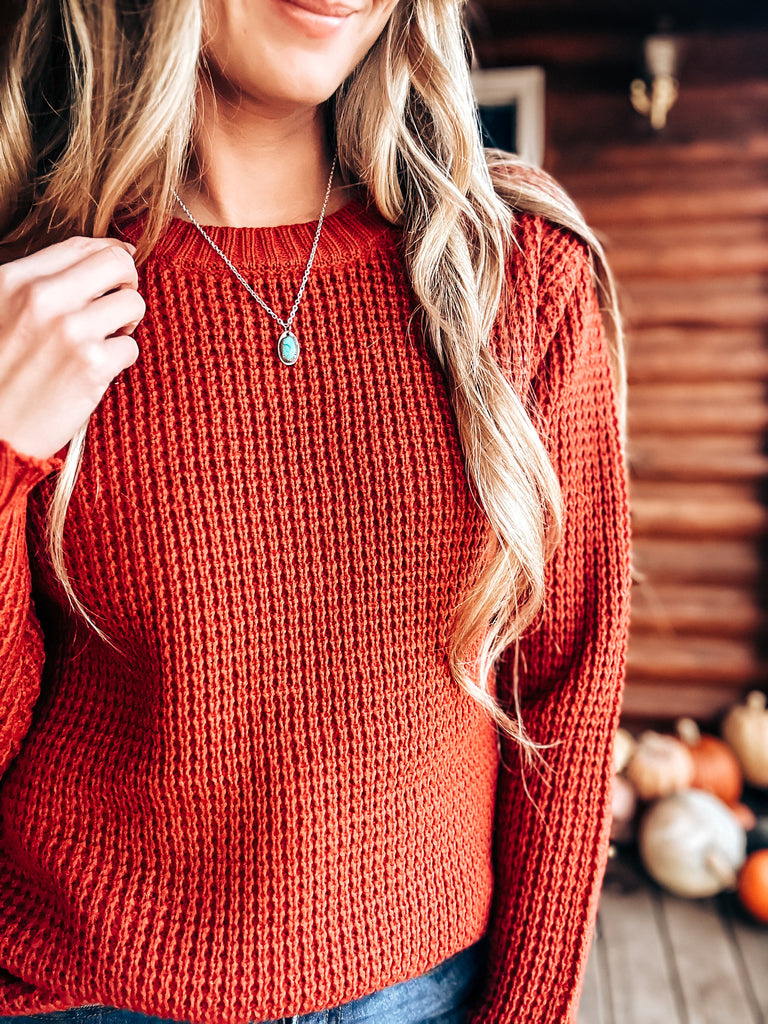 Waffle Knit Sweater