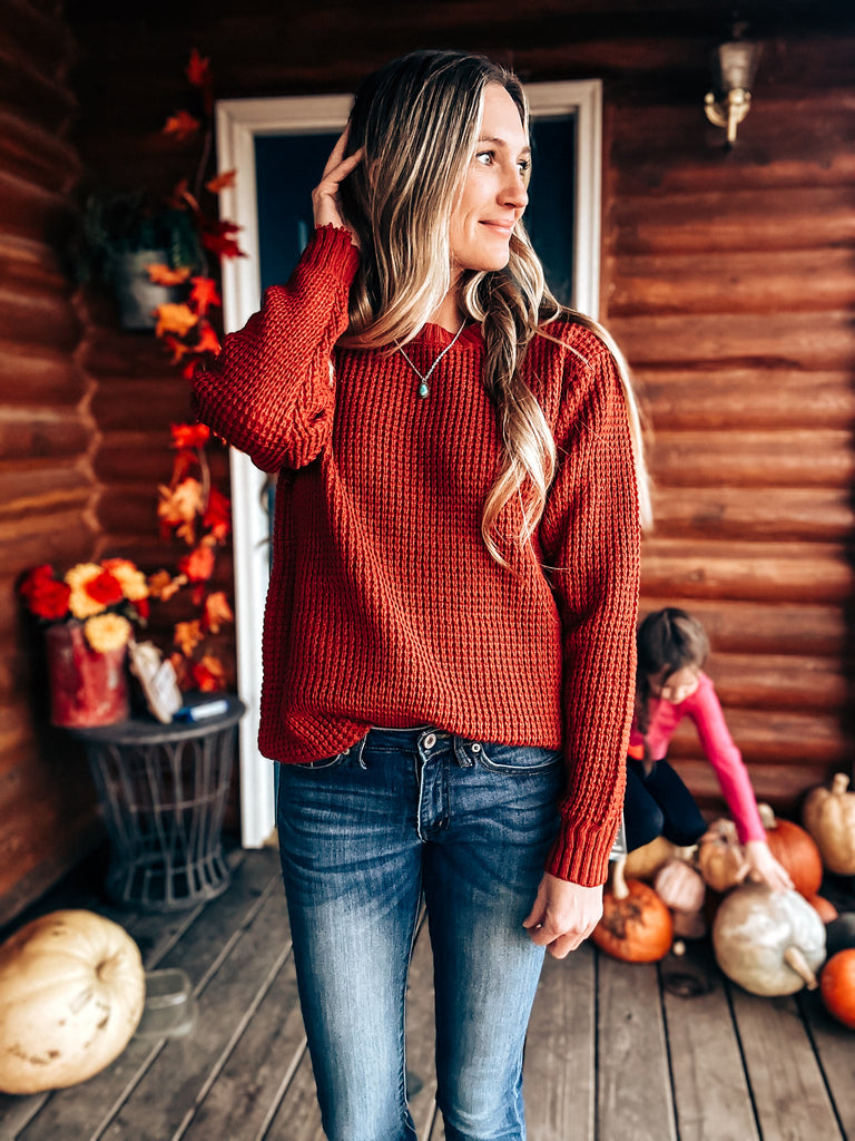 Waffle Knit Sweater