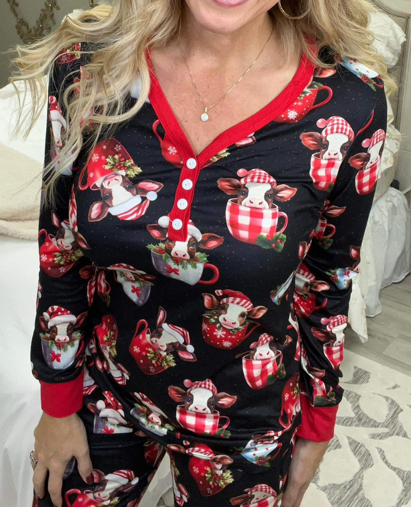 Cows and Coffee Pajamas