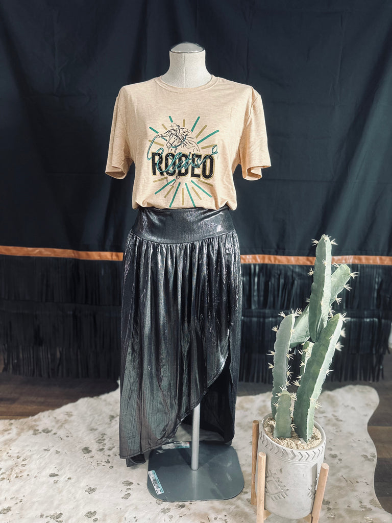 Charged Up Skirt - Gunmetal