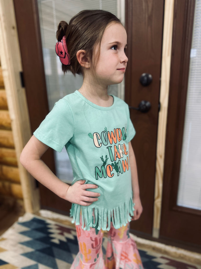 Kids Fringe Graphic Tee w/ Cactus Bells