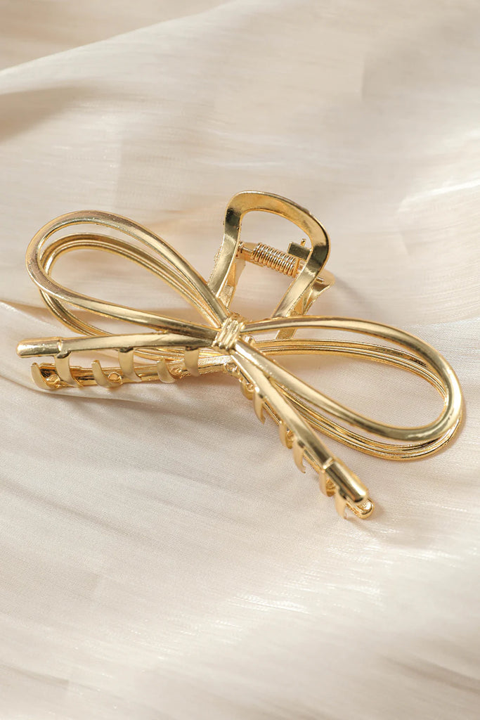 Gold Bow Hair Clip