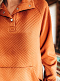 Quilted Rust Pullover Sweater