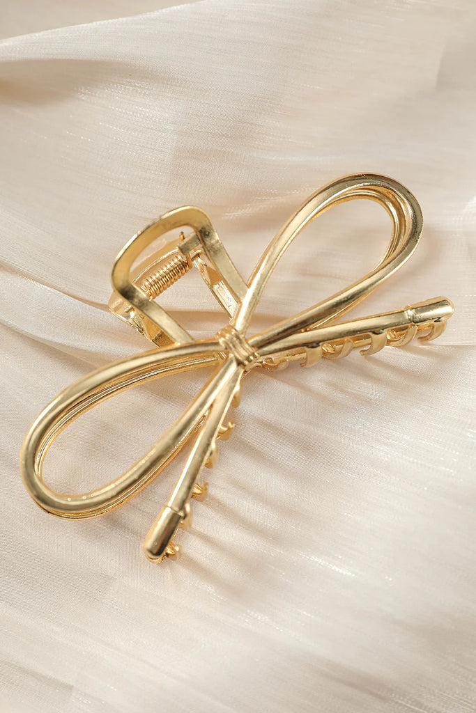 Gold Bow Hair Clip