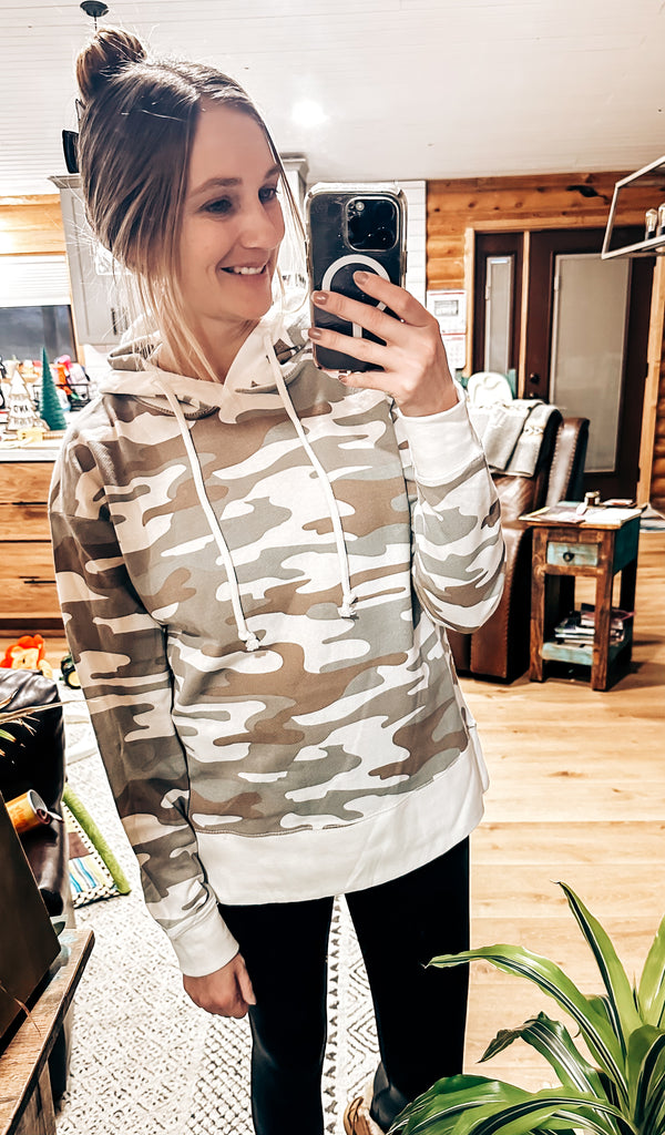 Jess Camo Hooded Sweatshirt