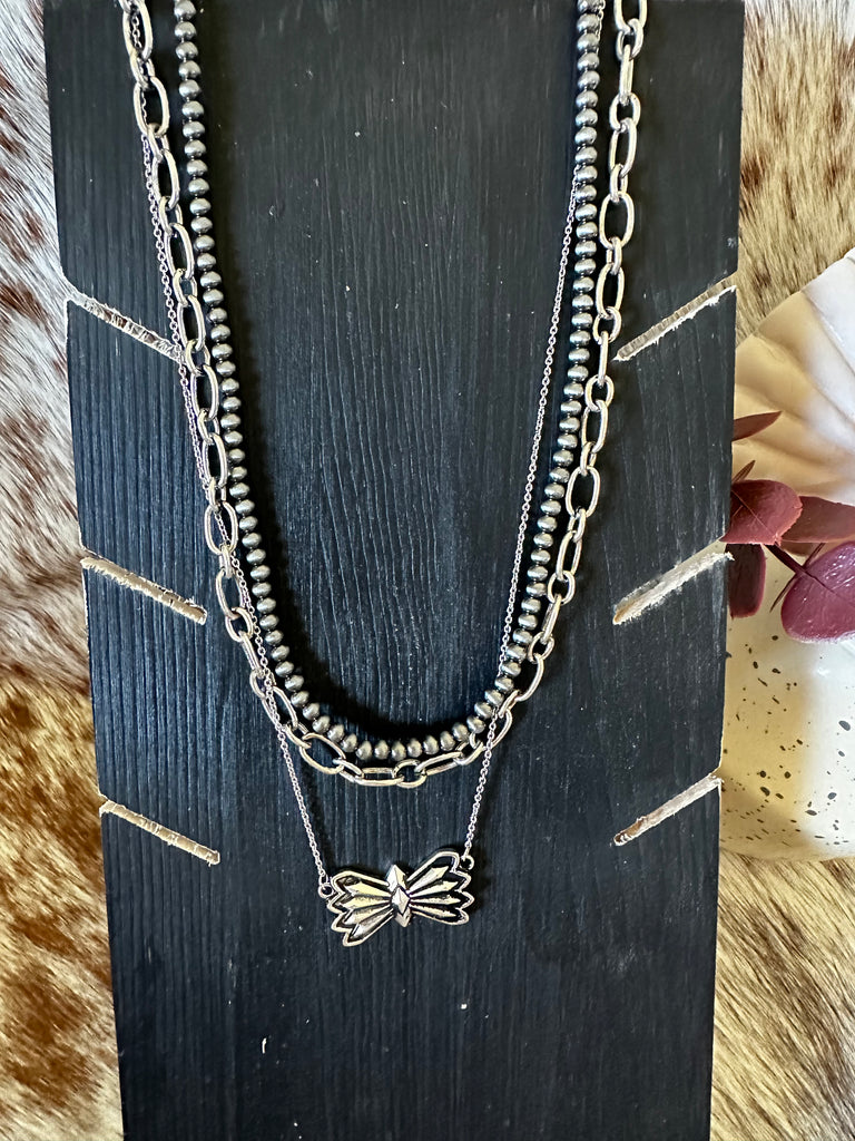Layered Concho Necklace