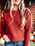 Waffle Knit Sweater