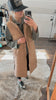 Kendall Long Puffer Vest - Tan