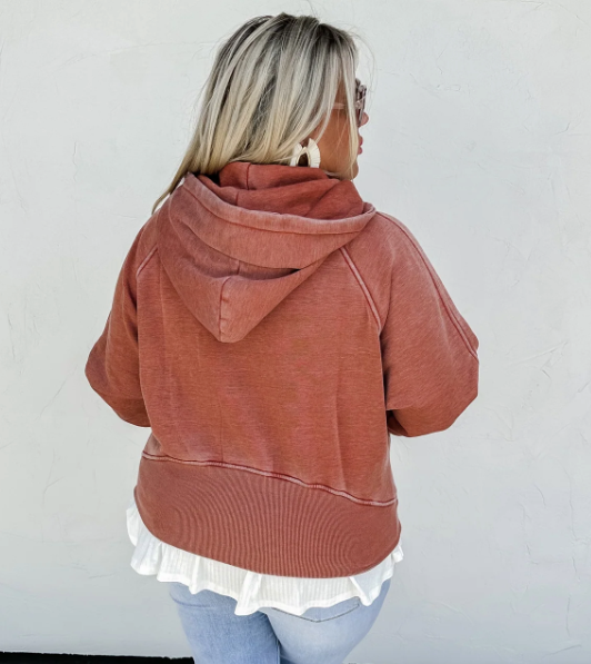 Easy Does It Pullover - Rust