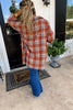 Pull It Together Fall Plaid Blazer - Rust