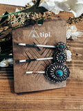 Turquoise Concho Hair Pin